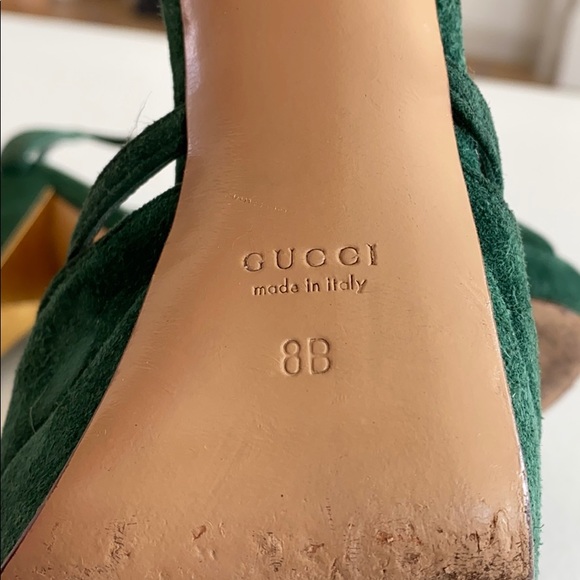 Green suede Gucci heels - Picture 12 of 12